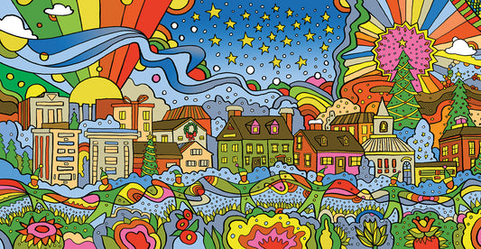 Holiday Town Canvas Art
