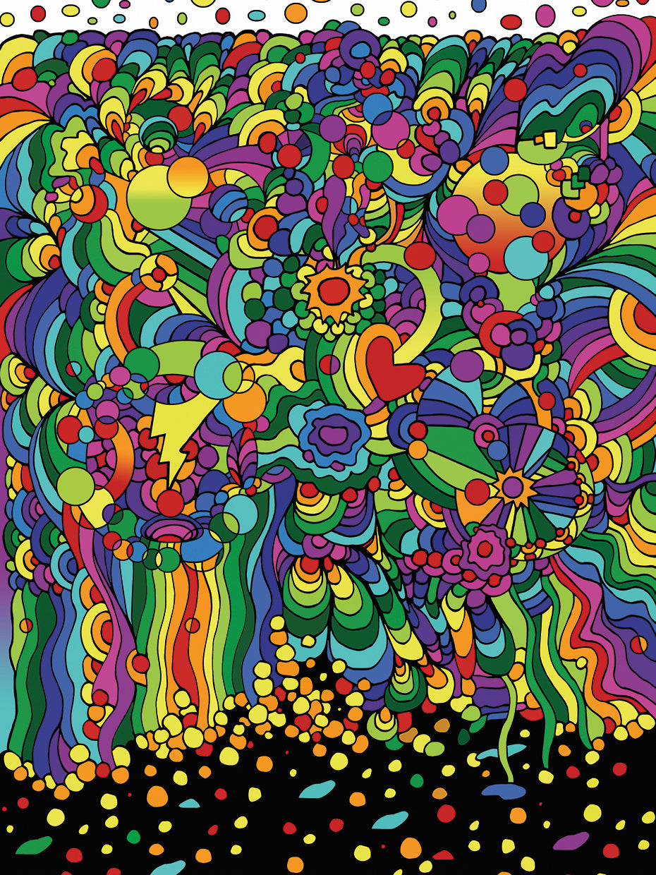 Neo Plasticism－green-001／ アートポスター Howie Green's Pop Art Waterfall Canvas Art Prints | Fine Art Canvas