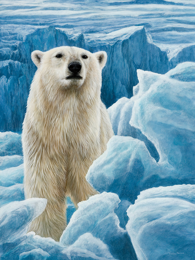 Arte de la lona del oso polar del oso de hielo