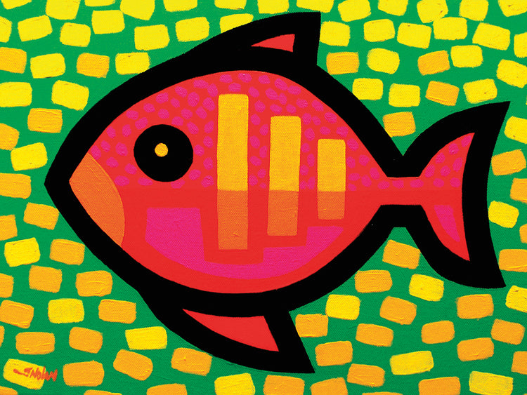 Arte de la lona de pescado grande