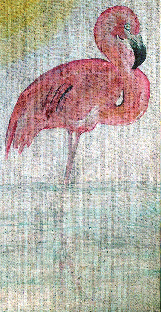 Pink Flamingo Tall Canvas Print