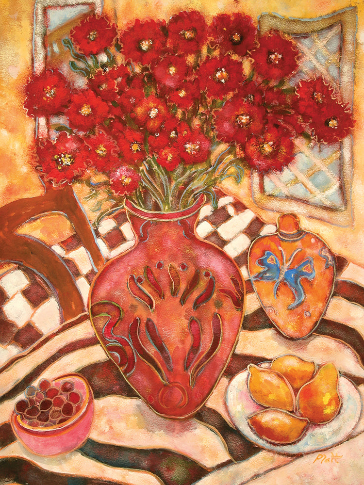 Straw Flowers And Pots