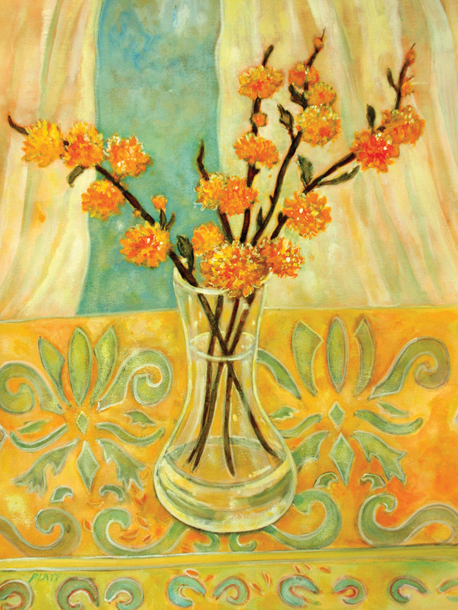 Orange Blossom On A Lemon Cloth