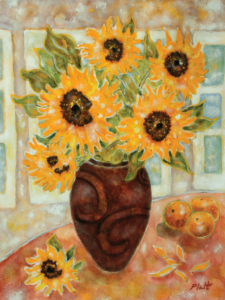 Sunflowers And Satsumas