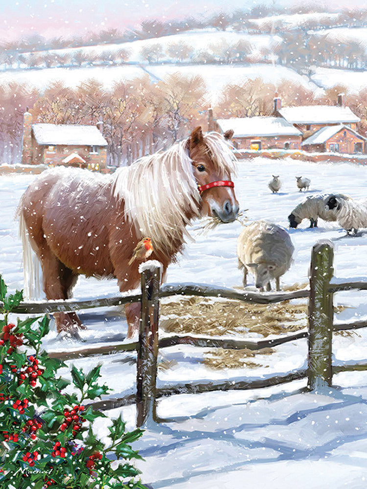 Shetland Pony handcrafted art work on canvas or framed canvas prints by The Macneil Studio 