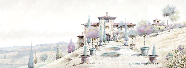 Tuscan Villa handcrafted art work on canvas or framed canvas prints by The Macneil Studio 