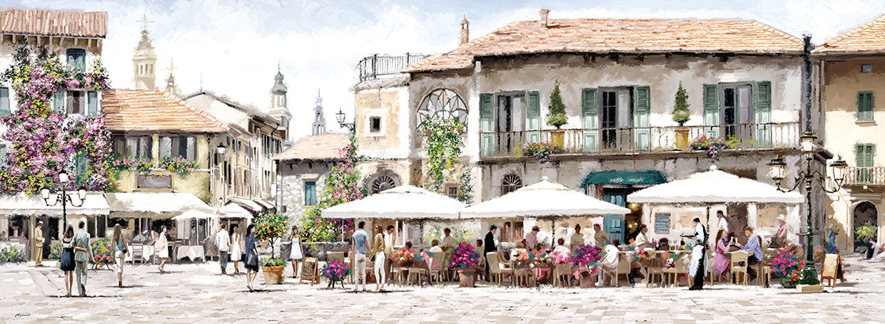 Cafe handcrafted art work on canvas or framed canvas prints by The Macneil Studio 