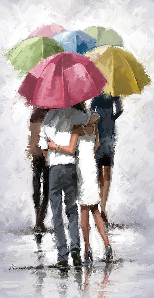 Coloured Umbrellas Canvas Print