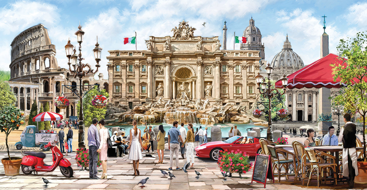 Rome handcrafted art work on canvas or framed canvas prints by The Macneil Studio 