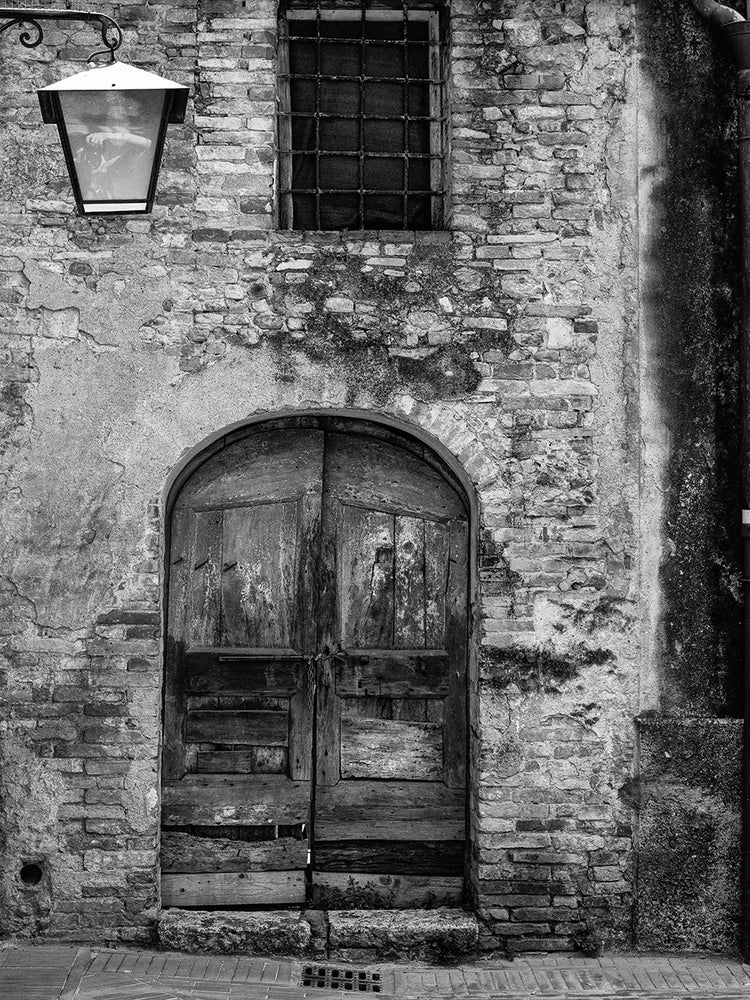 San Giminiano Door handcrafted art work on canvas or framed canvas prints by Moises Levy 