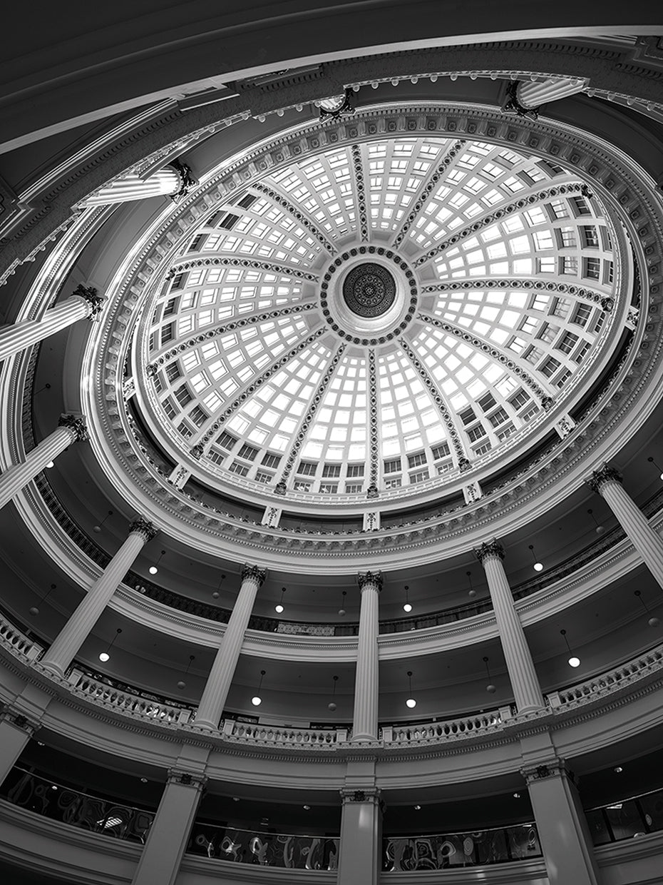 Rotunda I handcrafted art work on canvas or framed canvas prints by Moises Levy 