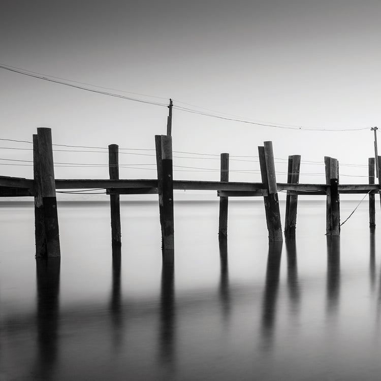 China Camp Pano BW 1 handcrafted art work on canvas or framed canvas prints by Moises Levy 
