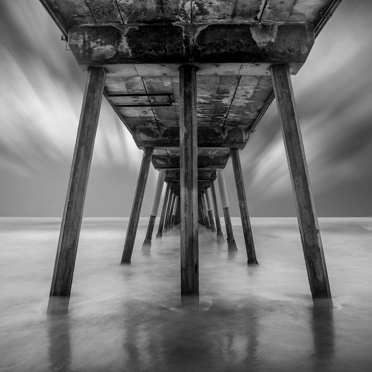 Muelle Triangular Flat handcrafted art work on canvas or framed canvas prints by Moises Levy 