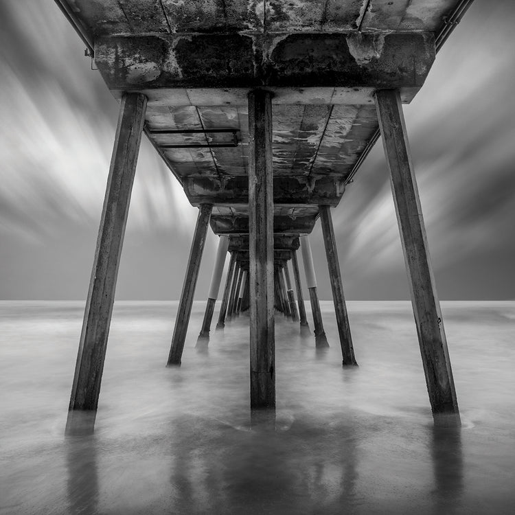 Muelle Triangular Flat handcrafted art work on canvas or framed canvas prints by Moises Levy 