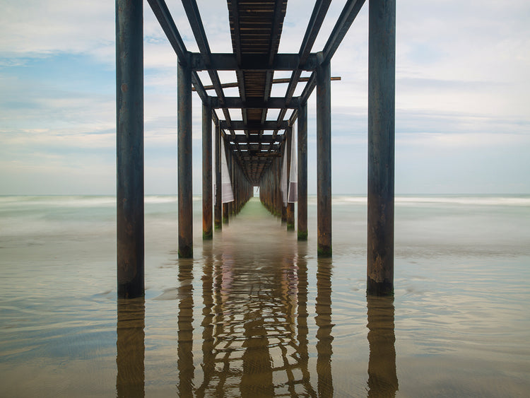 Muelle en Acapulco handcrafted art work on canvas or framed canvas prints by Moises Levy 