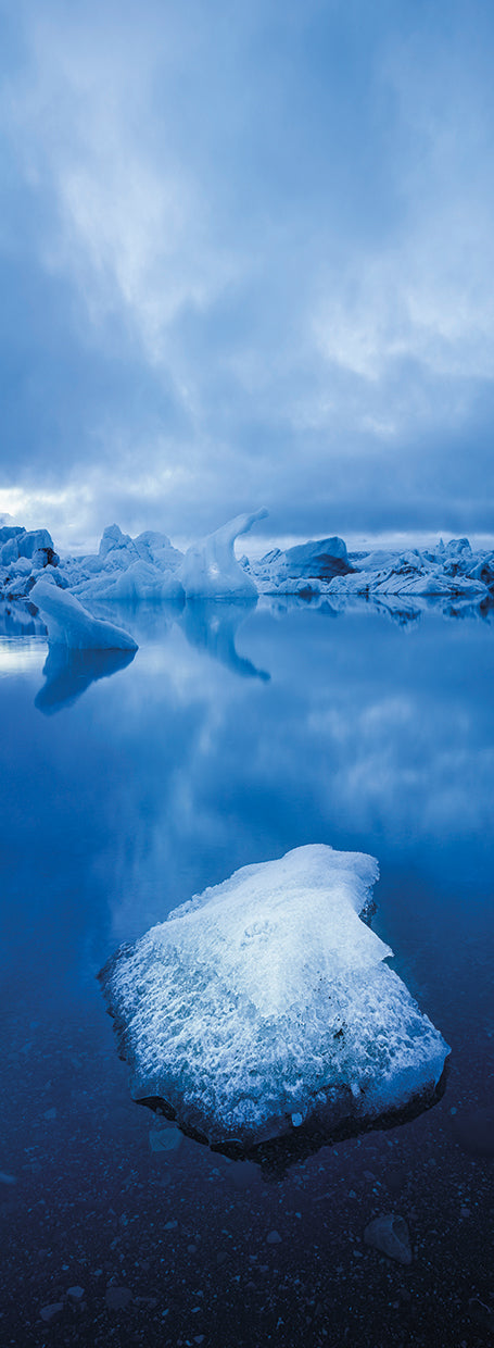Icebergs 1 handcrafted art work on canvas or framed canvas prints by Moises Levy 