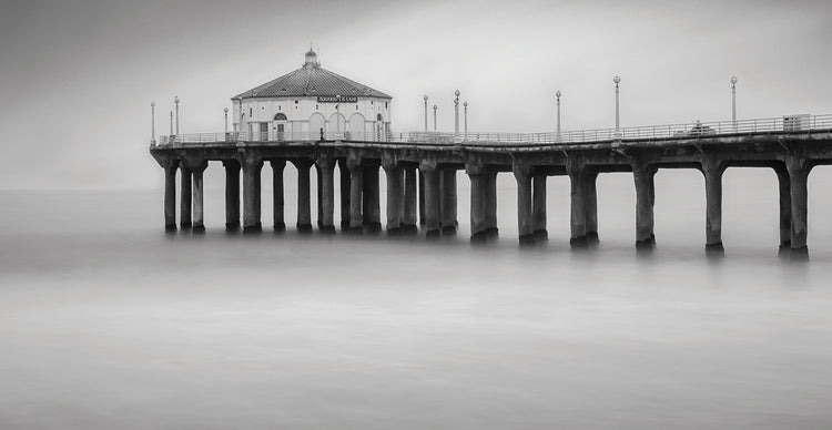 Manhattan Beach 3 handcrafted art work on canvas or framed canvas prints by Moises Levy 