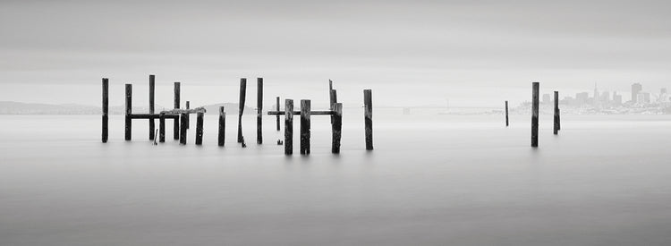 Postes y San Fco handcrafted art work on canvas or framed canvas prints by Moises Levy 