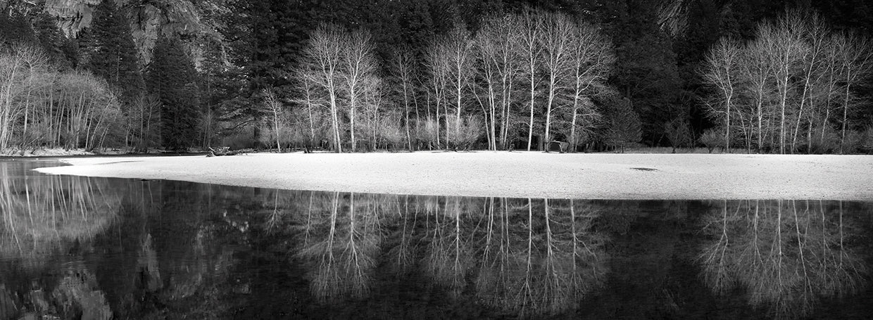 Yosemite Reflection 1 handcrafted art work on canvas or framed canvas prints by Moises Levy 