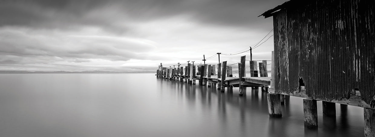 China Camp Pano handcrafted art work on canvas or framed canvas prints by Moises Levy 