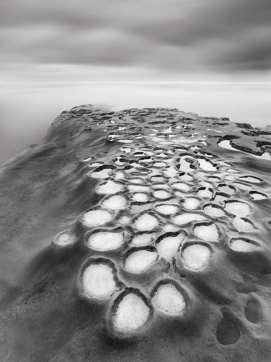 Crateres BW handcrafted art work on canvas or framed canvas prints by Moises Levy 