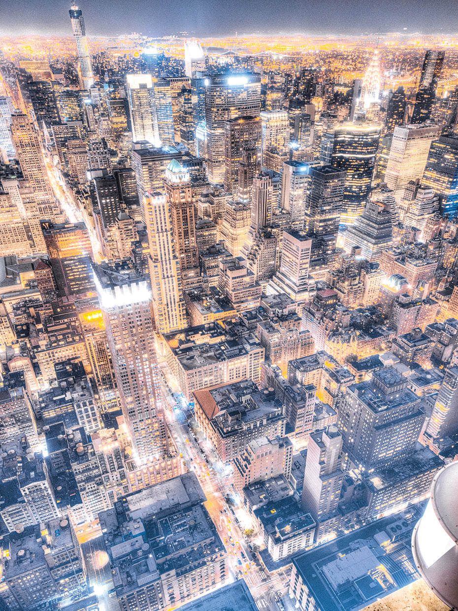 Gotham City 1 handcrafted art work on canvas or framed canvas prints by Moises Levy 