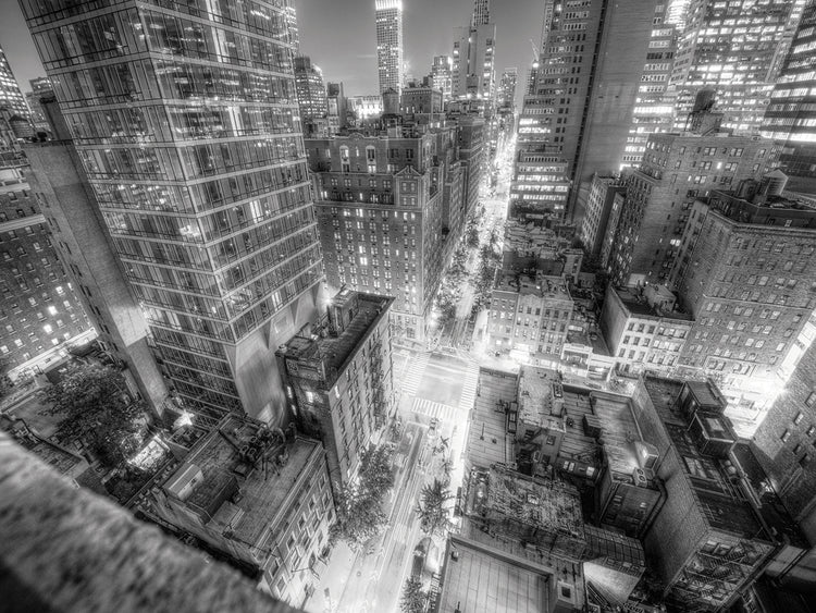 Gotham City 16 handcrafted art work on canvas or framed canvas prints by Moises Levy 