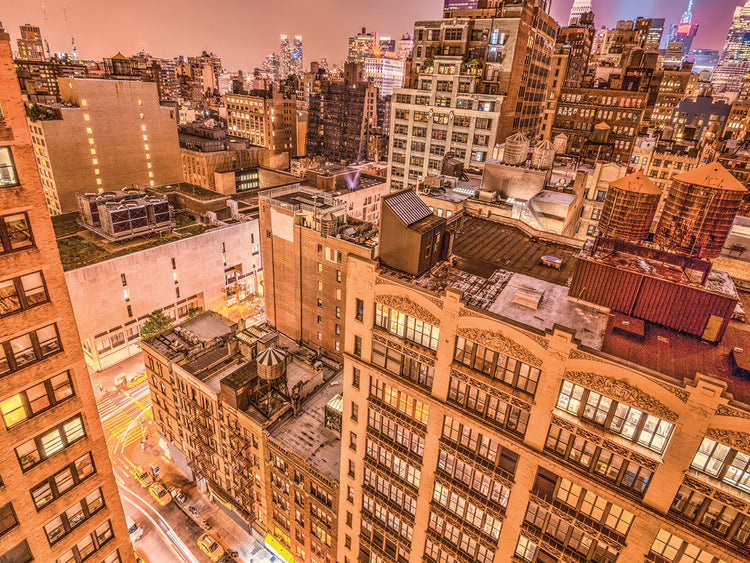 Gotham City 12 handcrafted art work on canvas or framed canvas prints by Moises Levy 