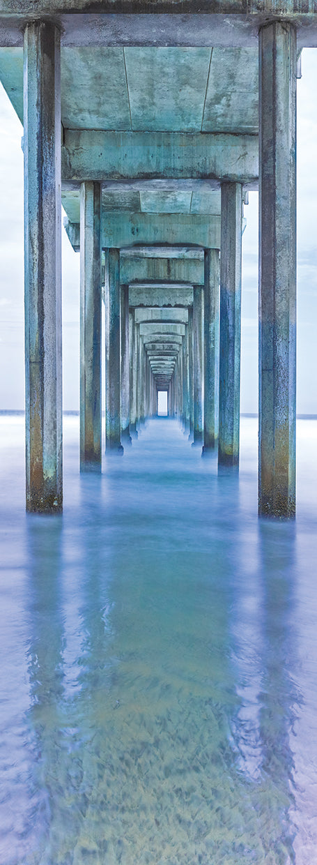 Muelle Vertical Pano handcrafted art work on canvas or framed canvas prints by Moises Levy 