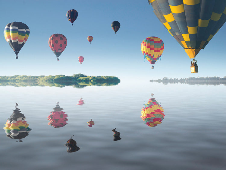 Love is in Air IX handcrafted art work on canvas or framed canvas prints by Moises Levy 