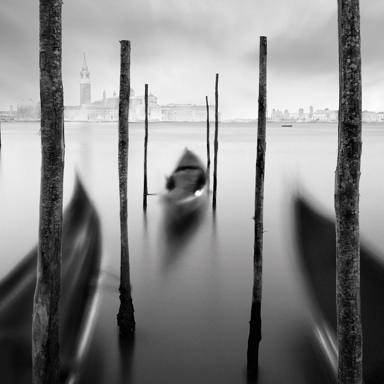 3 Gondolas handcrafted art work on canvas or framed canvas prints by Moises Levy 