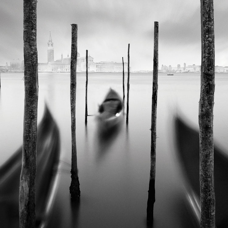 3 Gondolas handcrafted art work on canvas or framed canvas prints by Moises Levy 