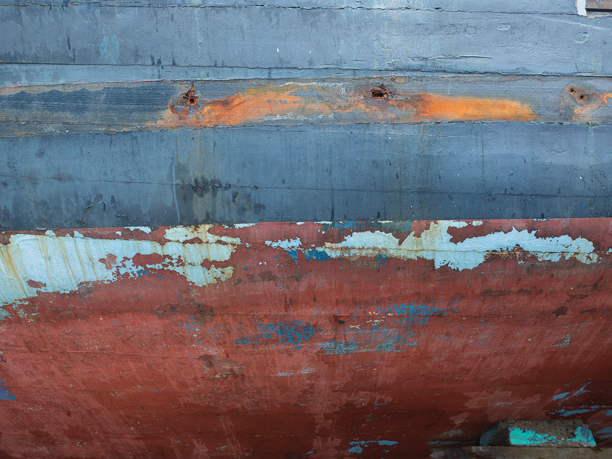 Ship Textures 3 handcrafted art work on canvas or framed canvas prints by Moises Levy 