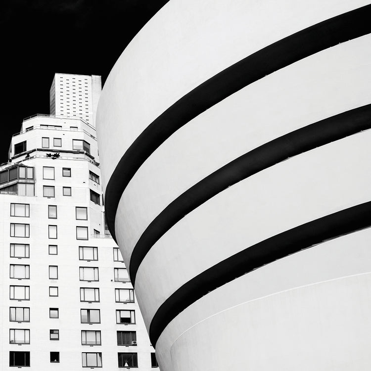 Guggenheim 3 handcrafted art work on canvas or framed canvas prints by Moises Levy 