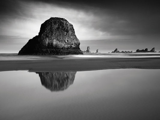 Cannon Beach 1 handcrafted art work on canvas or framed canvas prints by Moises Levy 