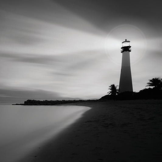 Faro B&W handcrafted art work on canvas or framed canvas prints by Moises Levy 