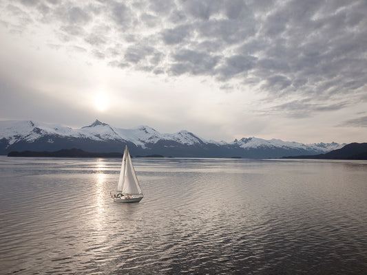 Sailing at Sunset, Alaska ‘09 Canvas Print