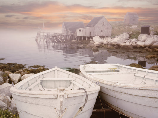 Two Boats at Sunrise, Nova Scotia ‘11 Canvas Print