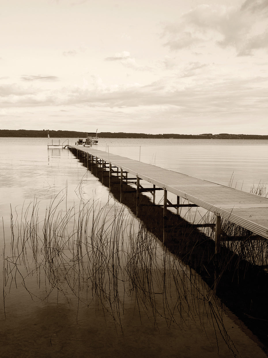 Sepia Fishing Day at the Dock