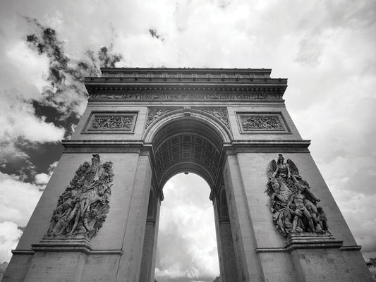 Arc de Triomphe, Paris, France 07 - Monotint Canvas Art