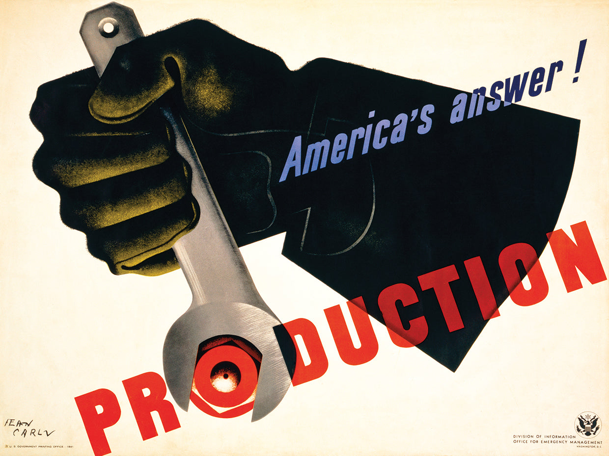 ¡Producción, la respuesta de Estados Unidos! Lienzo