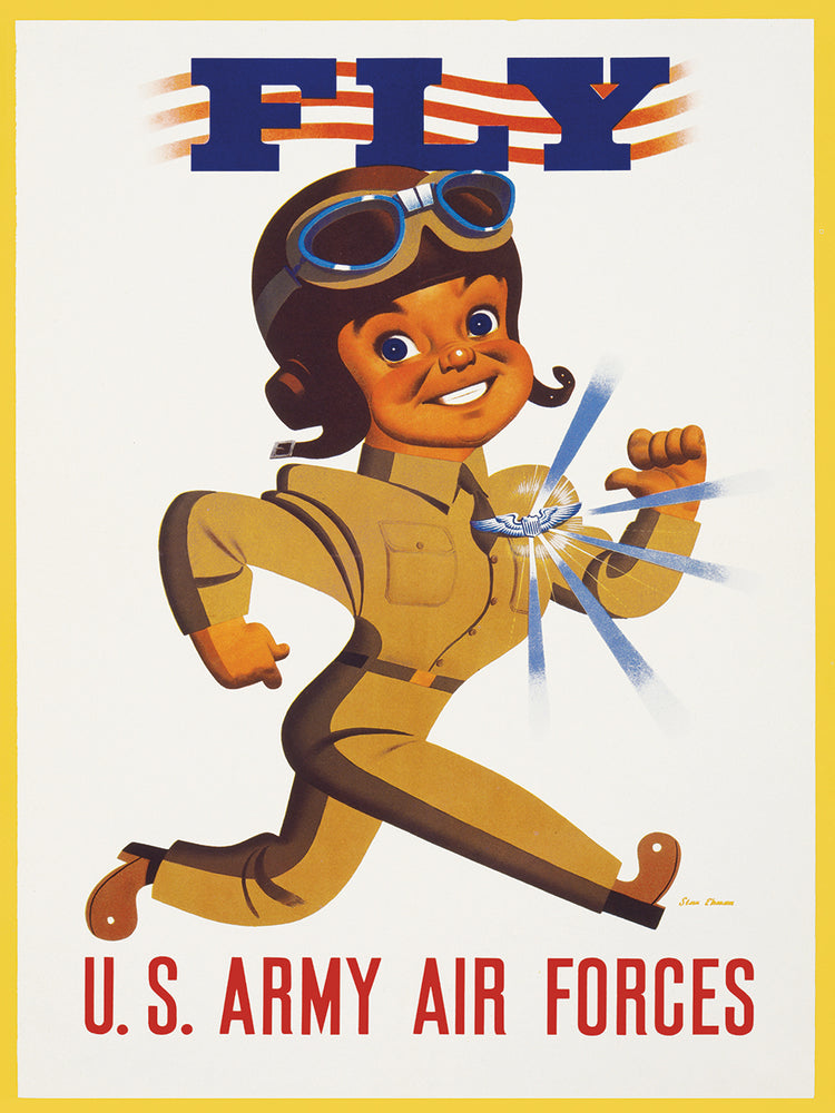 Fly - Arte de lienzo de las Fuerzas Aéreas del Ejército de EE. UU.