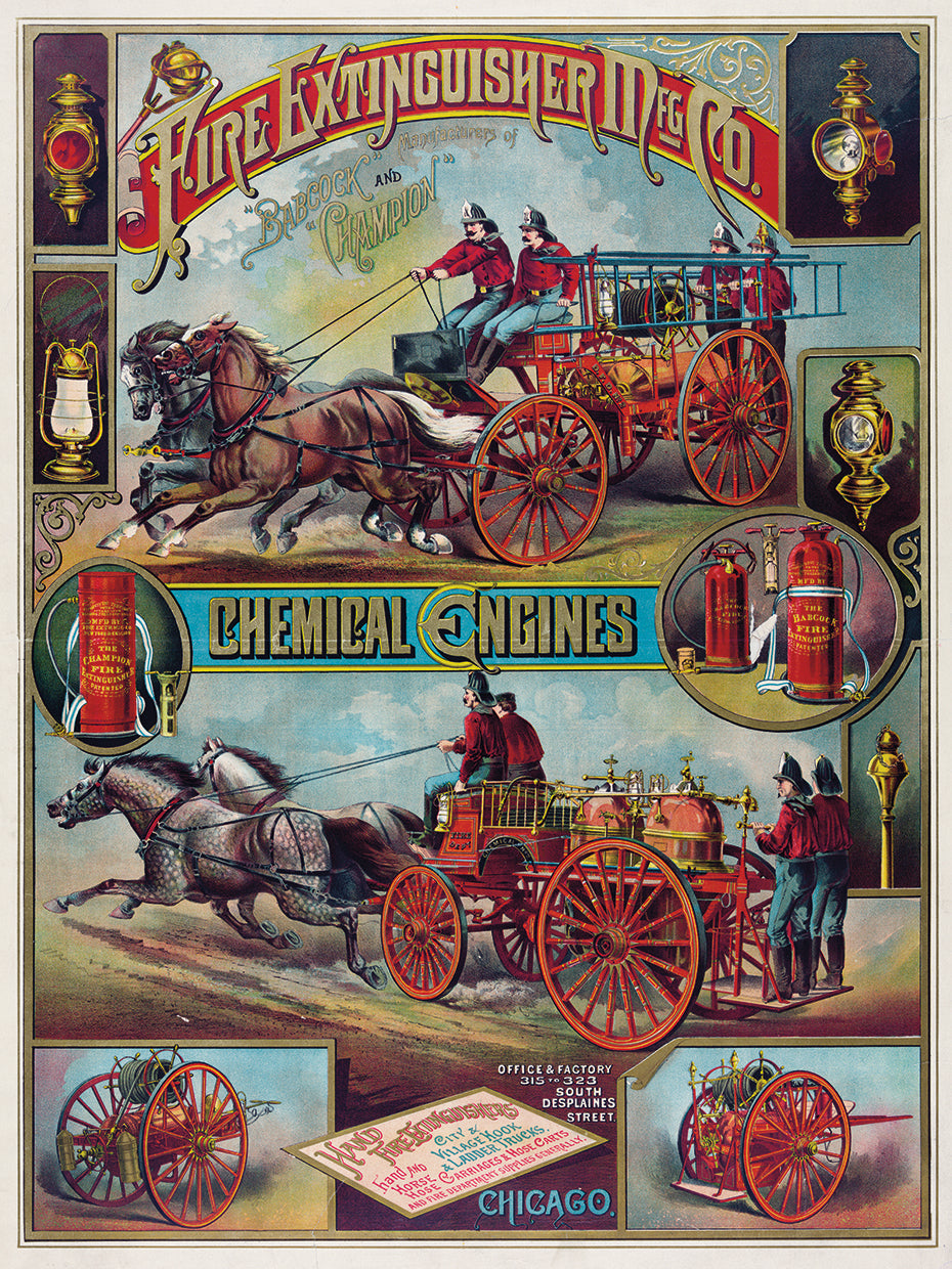 Extintor de incendios Mfg Co. Arte de la lona