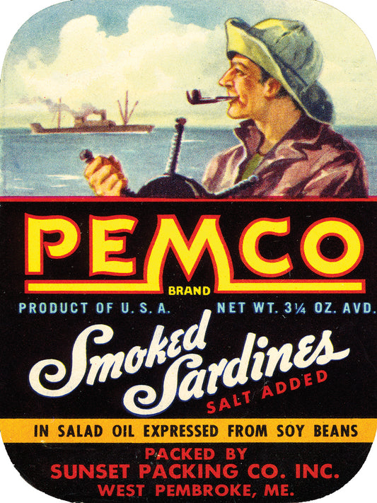 Pemco Brand Smoked Sardines Canvas Art