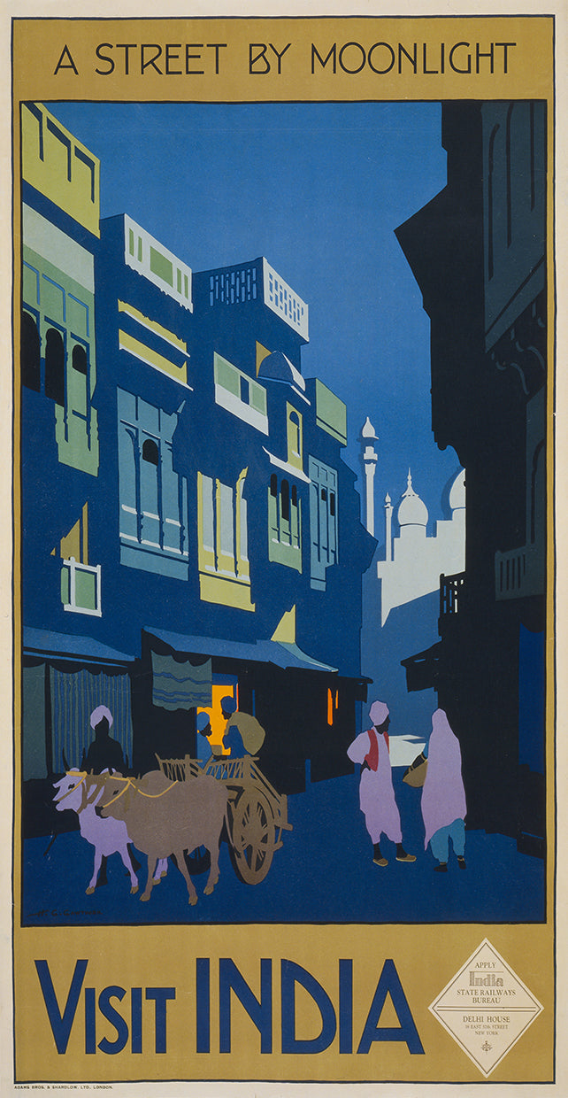 a-street-by-moonlight-visit-india-print-collection