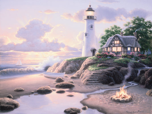 Cottage By The Sea Canvas Art