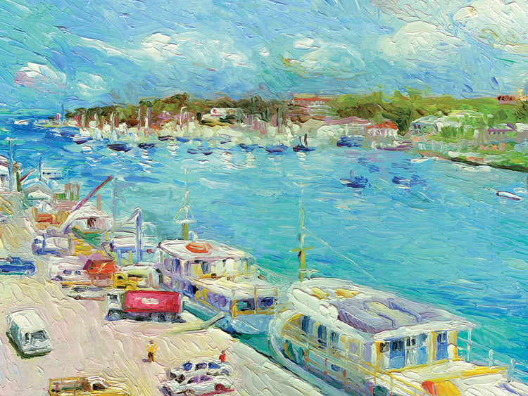 Bahamas handcrafted art work on canvas or framed canvas prints by Richard Wallich 