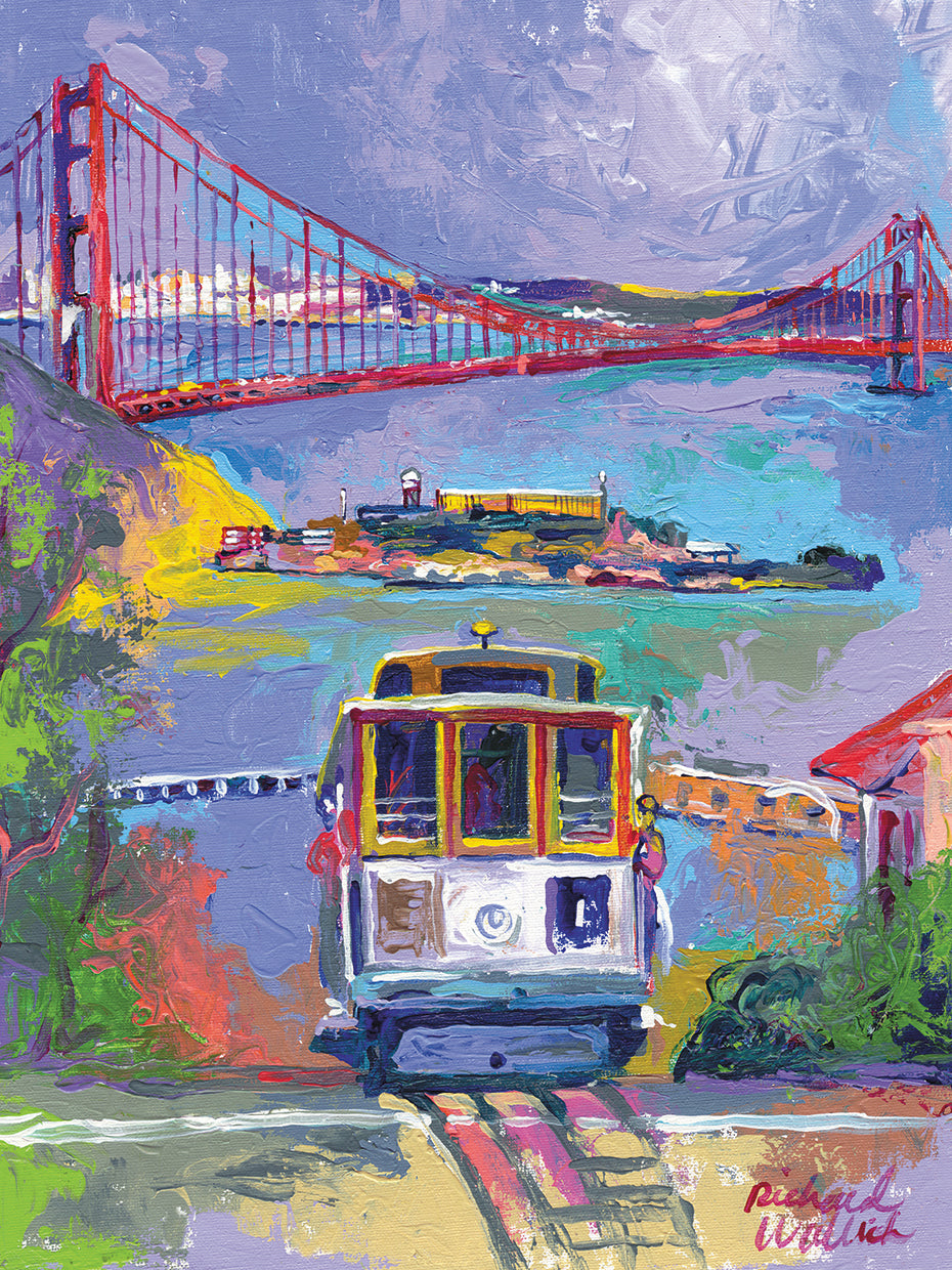 San Francisco 2 handcrafted art work on canvas or framed canvas prints by Richard Wallich 