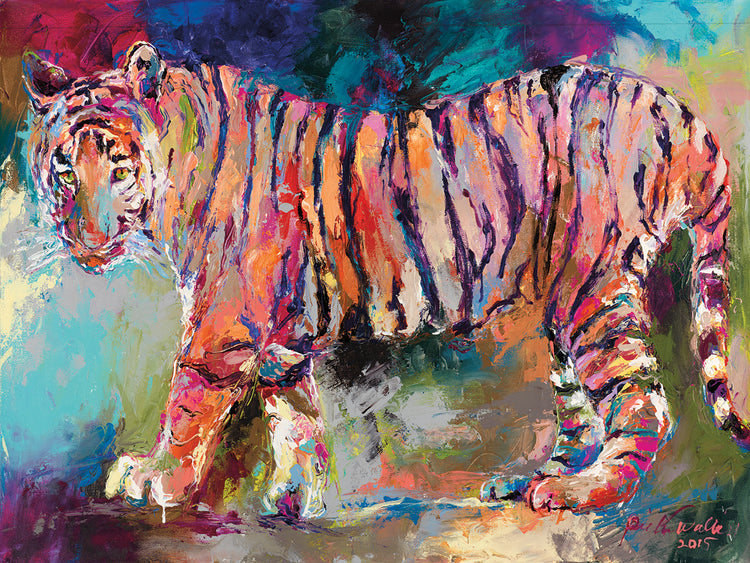 Bengal Tiger handcrafted art work on canvas or framed canvas prints by Richard Wallich 