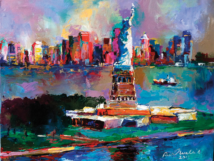 New York handcrafted art work on canvas or framed canvas prints by Richard Wallich 